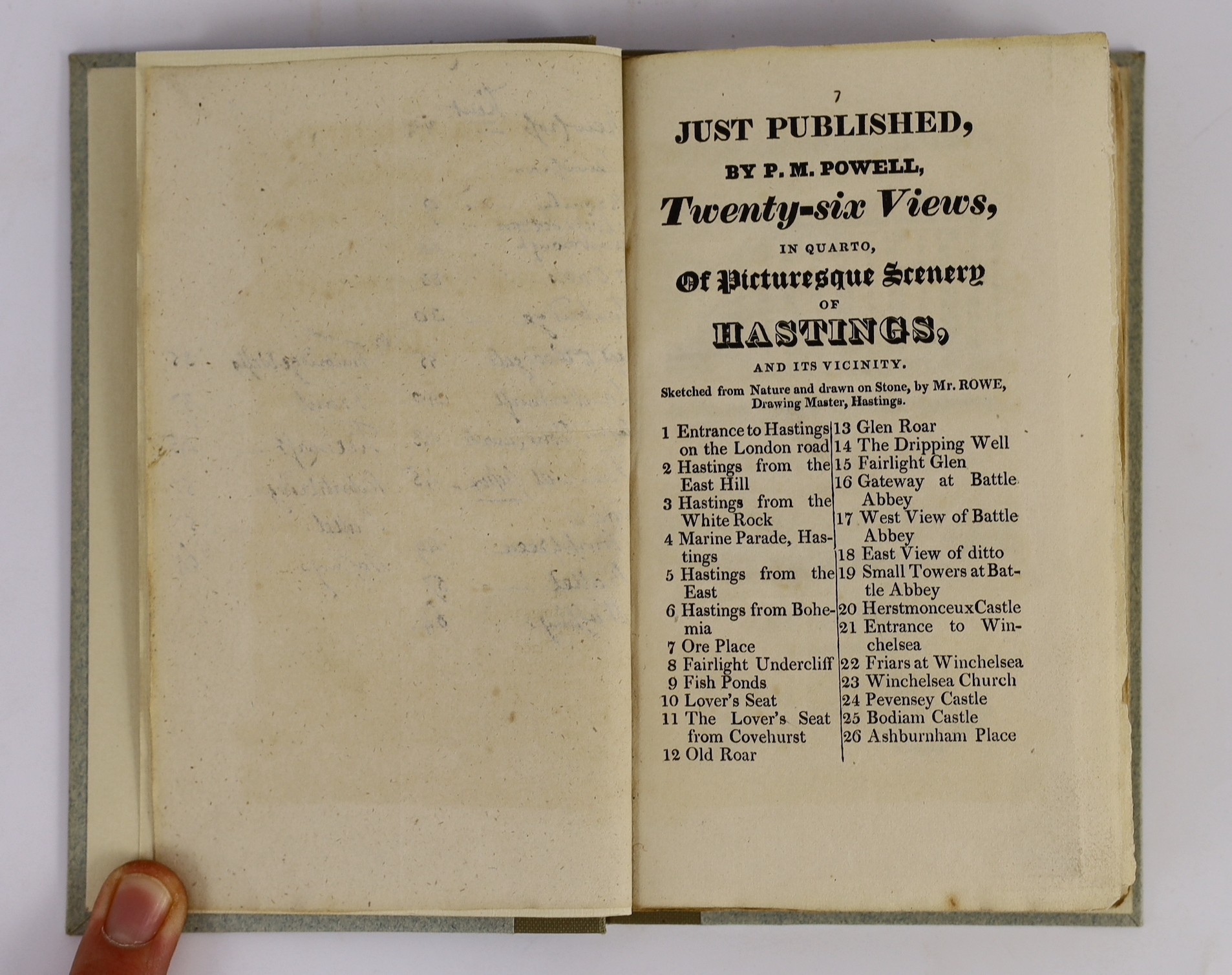 HASTINGS: Powell, P. M. - Hastings Guide. A Concise Historical and Topographical Sketch of Hastings, Winchelsea, & Rye ... to which is added, a List of the Lodging Houses ... 2nd edition.